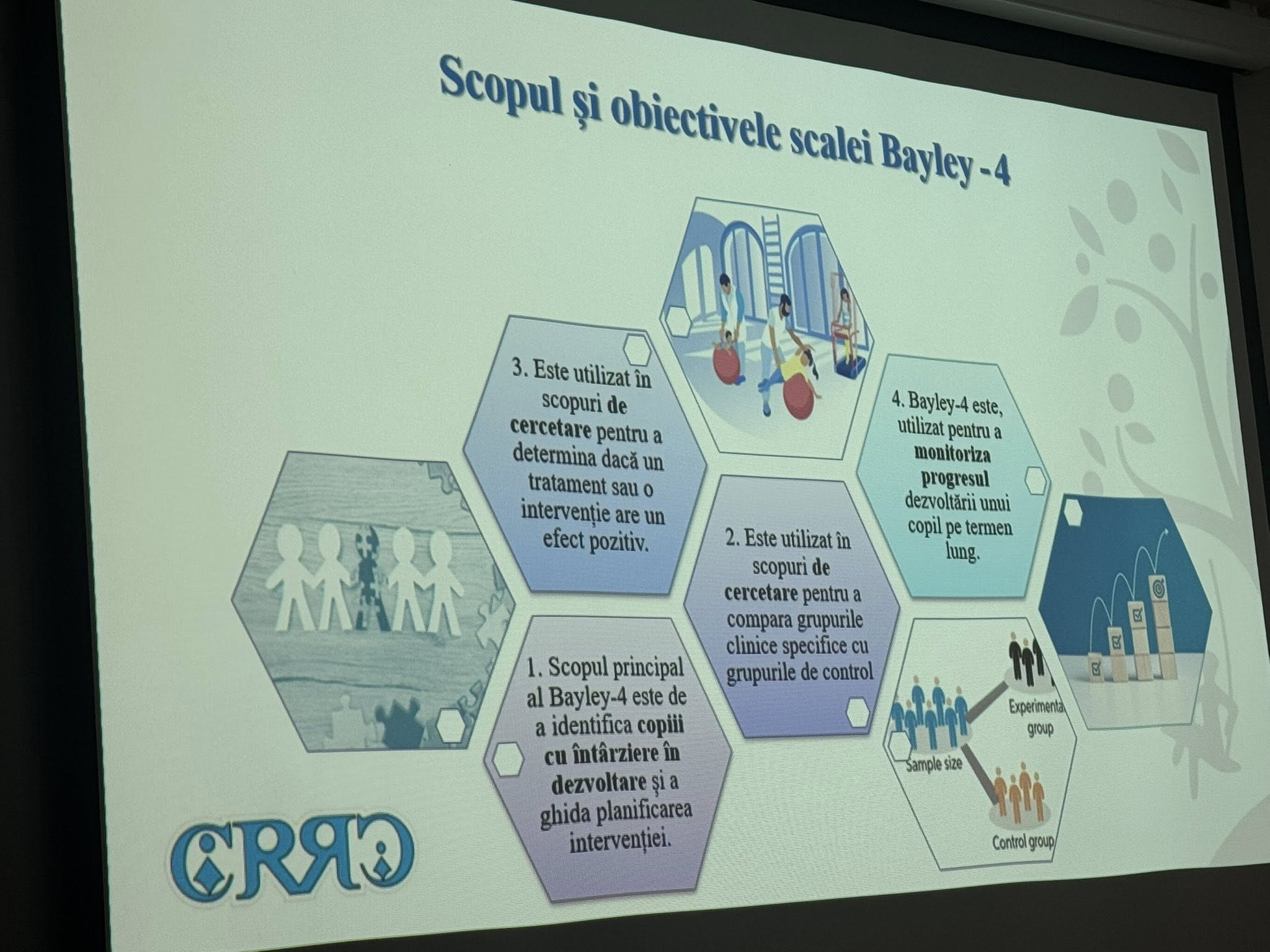 Dolinschii Amalia, pediatrician at IMSP CRRC, presented the BAYLEY-4 test to the entire team
